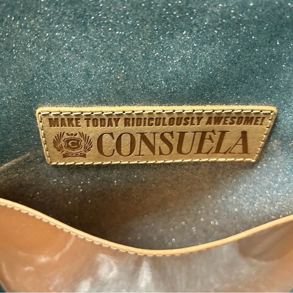 LIKE NEW Consuela Adrian Tote Bag Purse Embroidered Bird Tiger Print - Picture 7 of 7